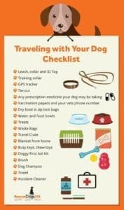 Dog Traveling Tips checklist