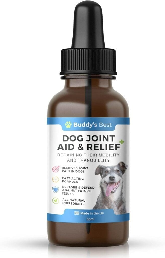 Buddys Best Dog Joint Aid Relief Plus | 50ml | Relieves Joint Pain in Dogs | Fast Acting Formula | Natural Ingredients | Made in the UK