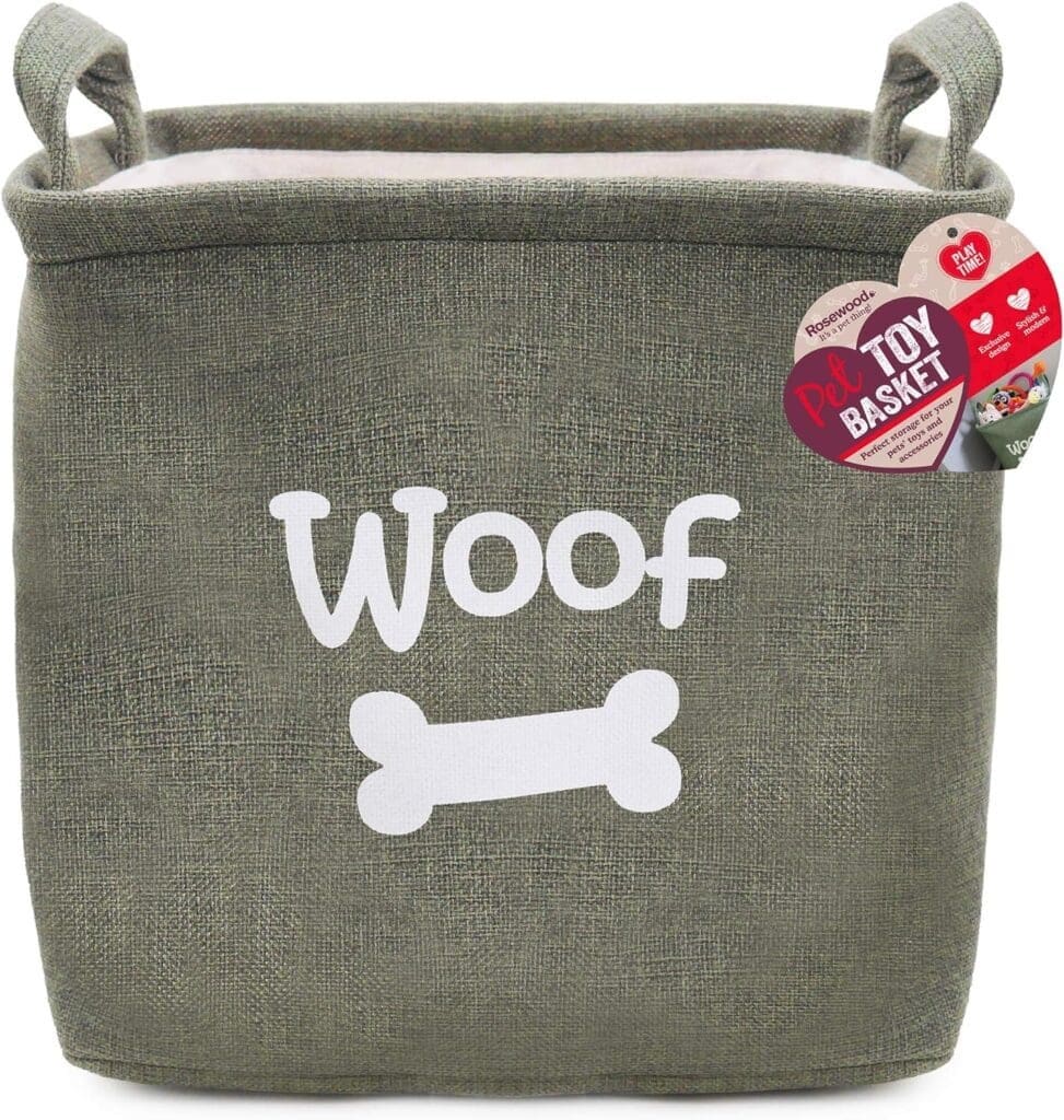 FOREST CANVAS PET TOY BASKET