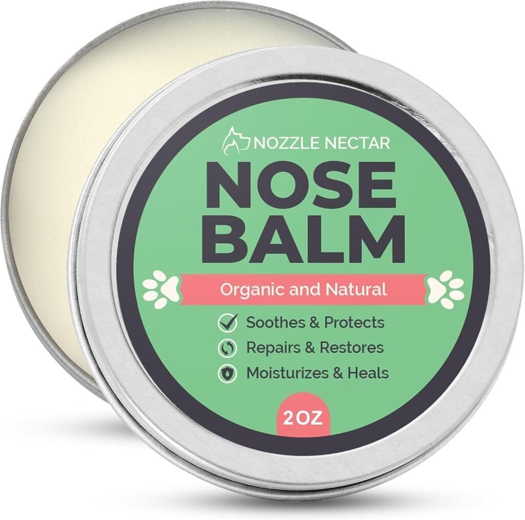 Nozzle Nectar Dog Nose Balm - Organic and Natural Snout Soother and Healing Cream Butter - Dog Dry Nose Treament and Moisturiser - Heals, Repairs Protects Chapped, Cracked, Damaged Rough Noses