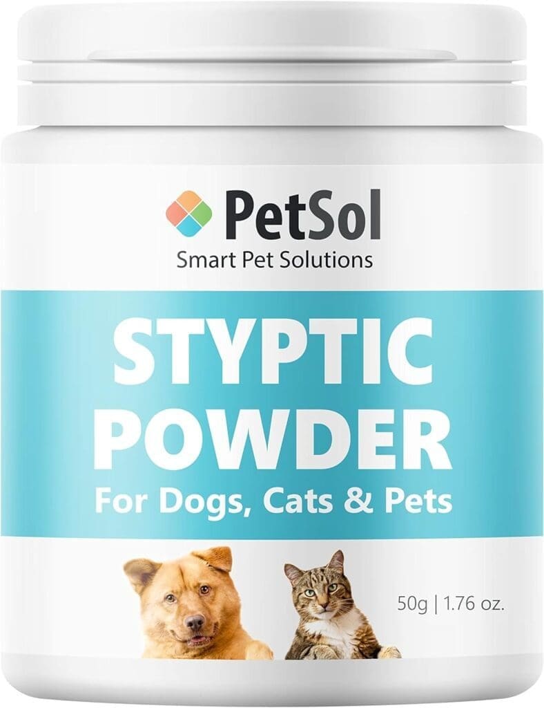 PetSol Styptic Powder For Pets (Large 50g Tub) Stops Bleeding Fast in Dogs, Cats, Birds, Rabbits Pets, Safe Treatment for Cuts, Nail Clipper Nicks and Grooming First Aid PetSol Styptic Powder For Pets (Large 50g Tub) Stops Bleeding Fast in Dogs, Cats, Birds, Rabbits Pets, Safe Treatment for Cuts, Nail Clipper Nicks and Grooming First Aid