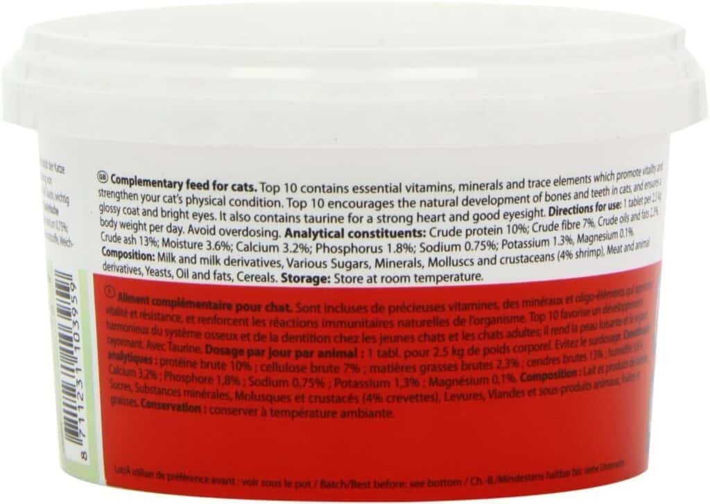 Beaphar Top 10 Cat Vitamin 180 Tablets Beaphar Top 10 Cat Vitamin 180 Tablets